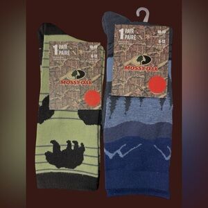 Mossy Oak dress socks bundle black bears blue mountains camping hiking Colorado